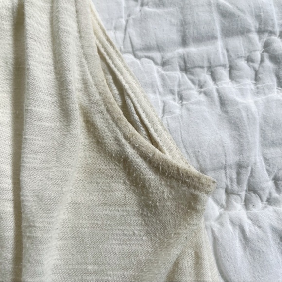 Painted Threads Cream Tank with Floral Embroidery - Picture 5 of 6